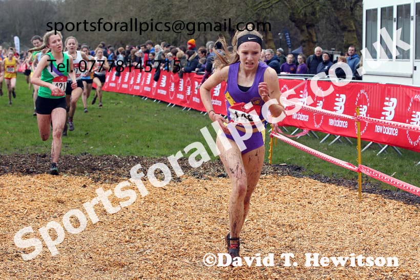 Intermediate girls, 2020 New Balance English Schools Champs., Sefton Park, Liverpool. Photo: David T. Hewitson/Sports for All Pics